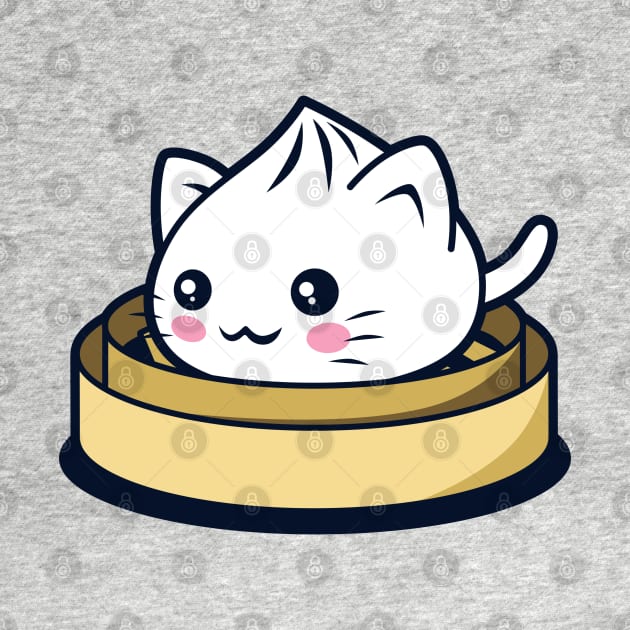 Cat Dumpling Cute Original Kawaii Funny Cat Gift For Foodies by BoggsNicolas